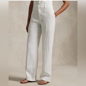 Lauren Ralph Lauren Women’s 100 % Linen Relaxed Straight Pant Size 12